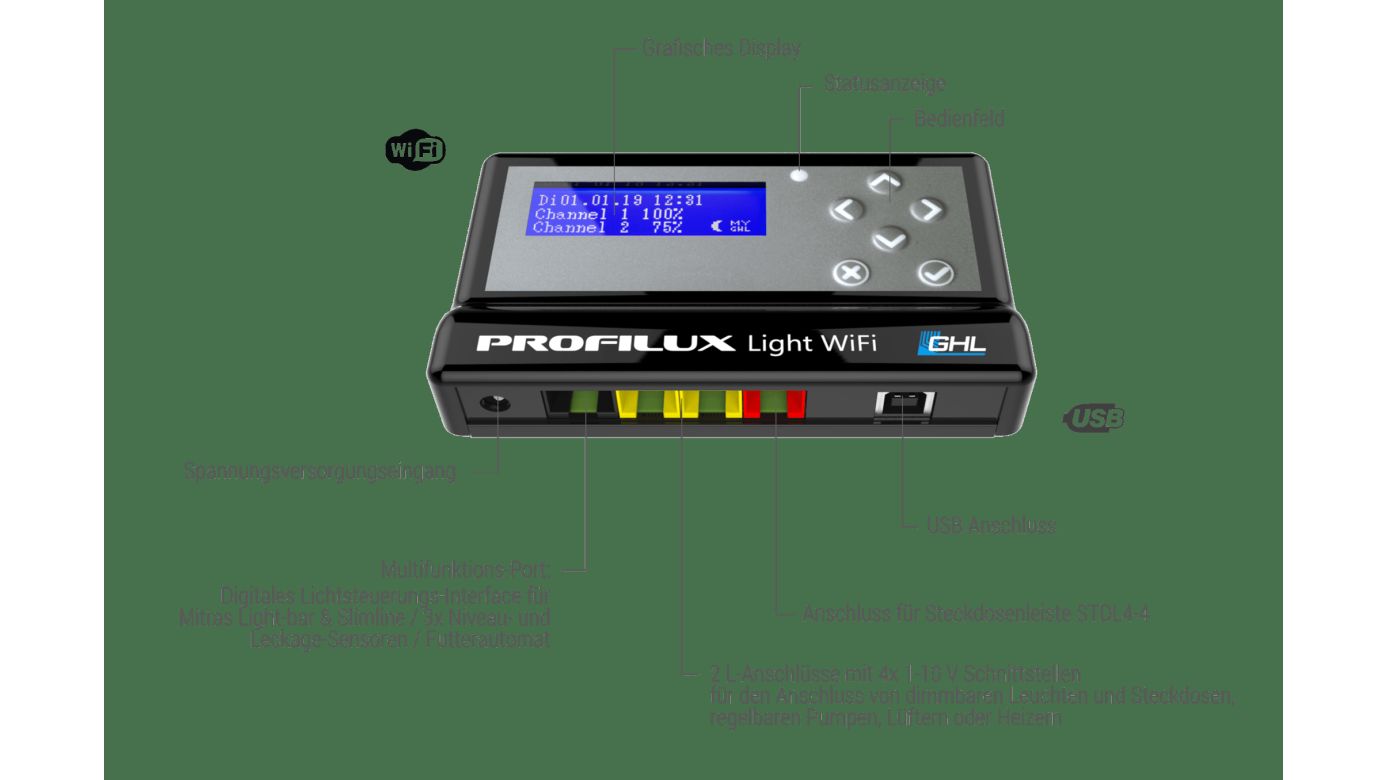 GHL ProfiLux Light WIFI schwarz universal