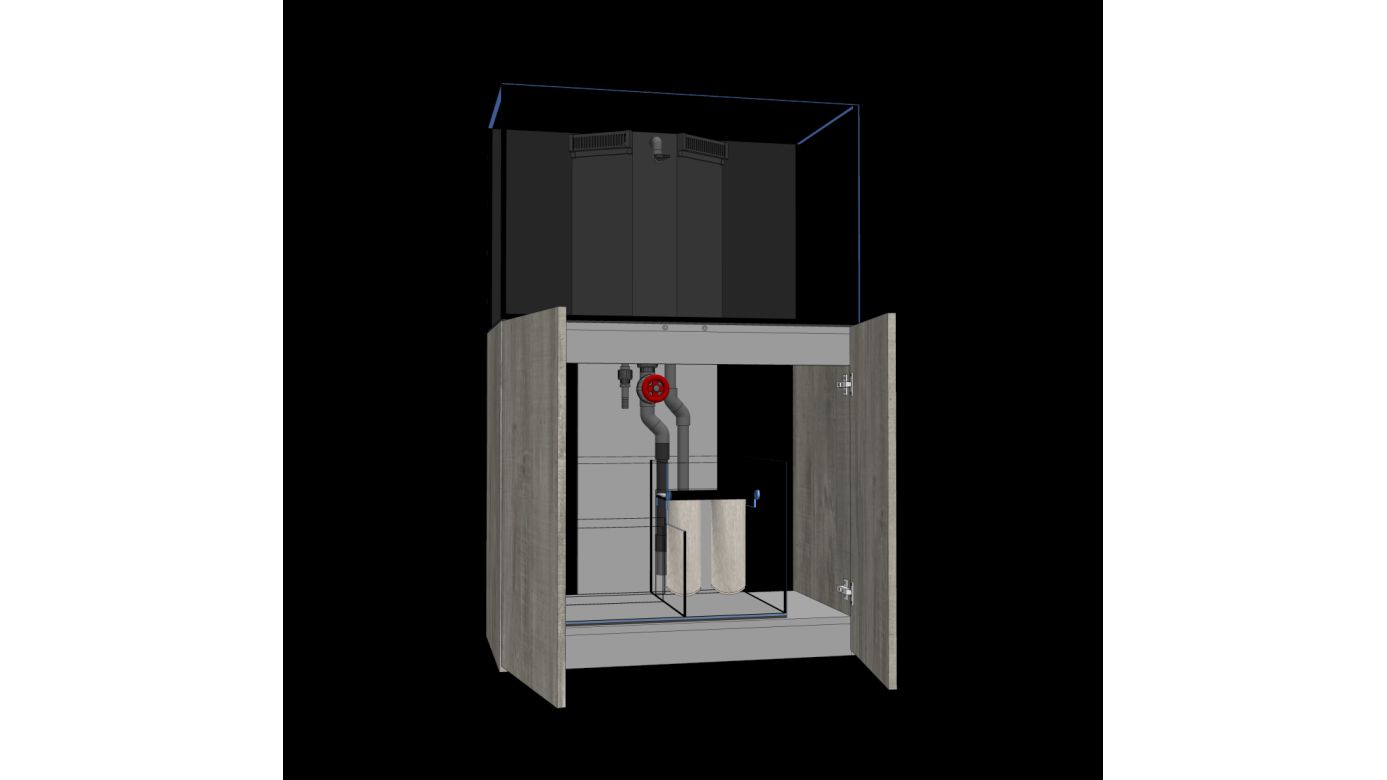 D-D AQUA-Pro Reef 900 Anthracite Matt 90x50x56cm Aquariumsystem mit Holzschrank
