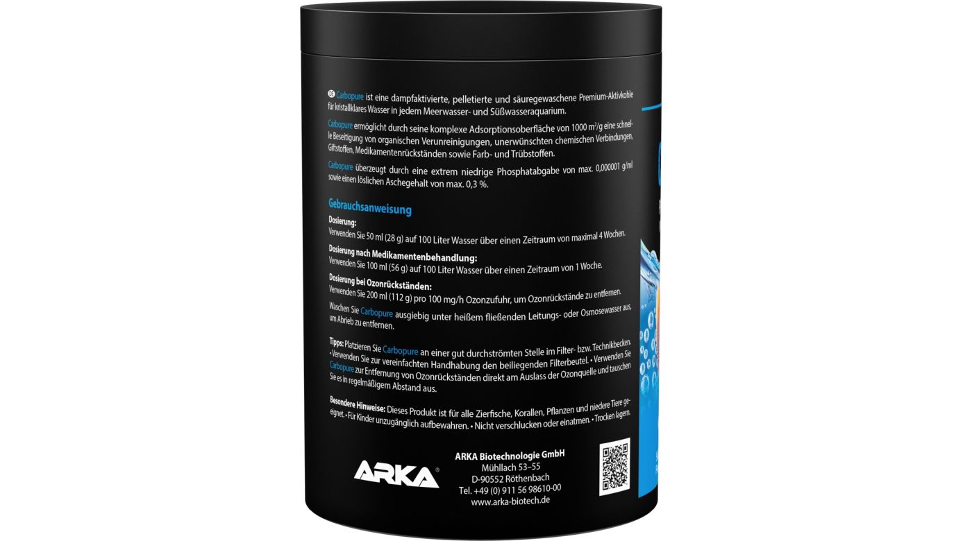 ARKA Carbopure Aktivkohle 486 g