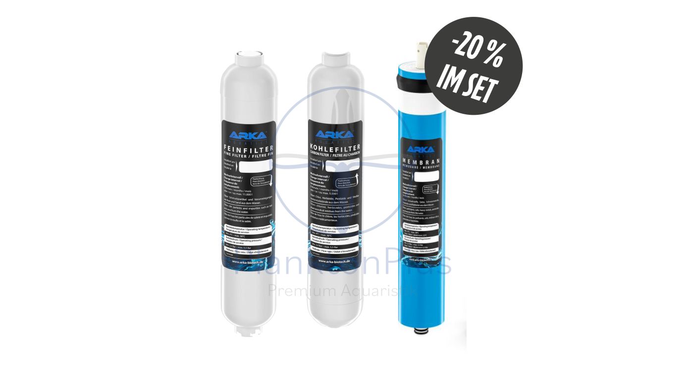 ARKA myAqua 190 Membran + Fein- & Kohlefilter Sparset (je 1 Stück)