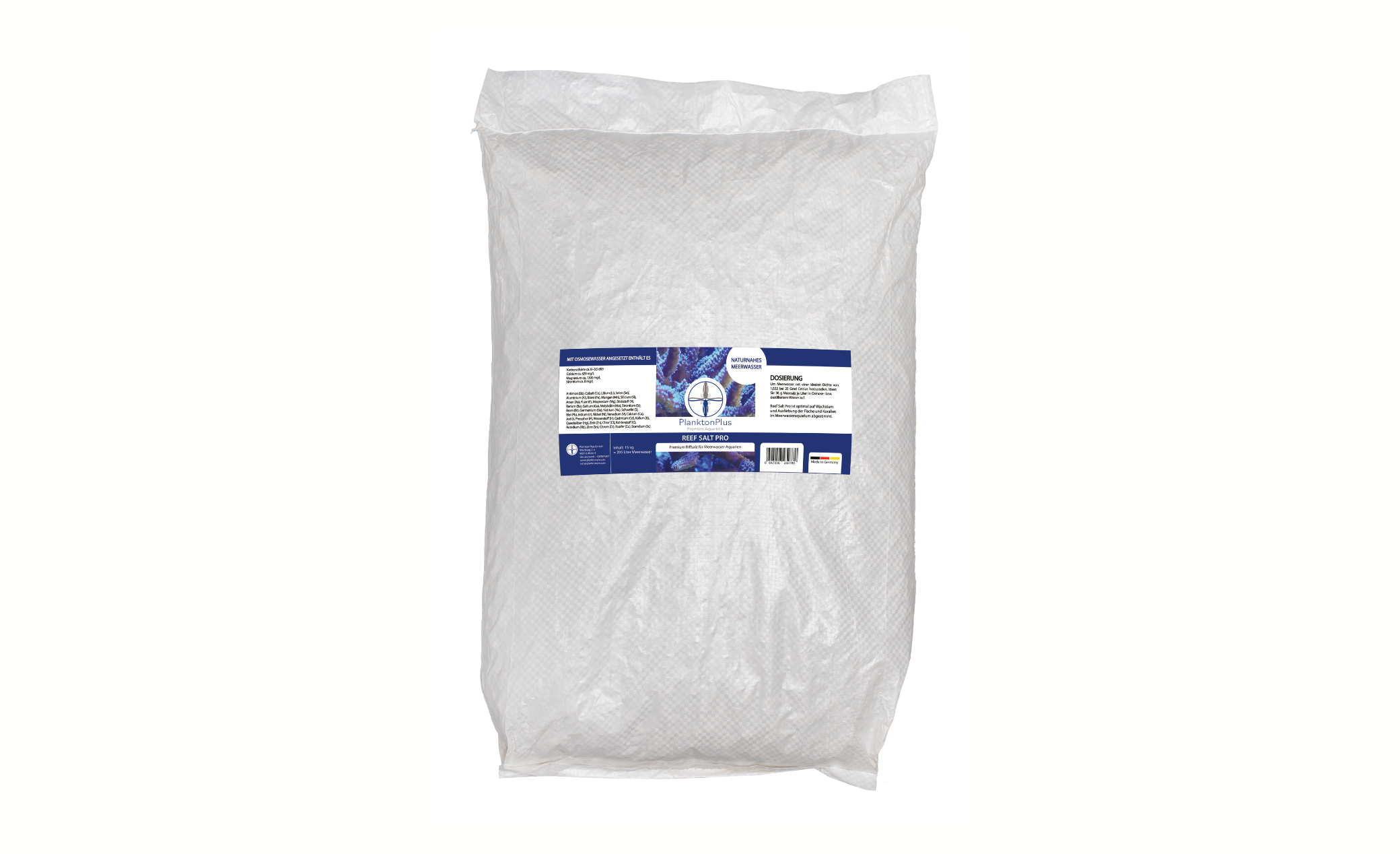 PlanktonPlus Reef Salt Pro 15 kg Premium Riffsalz für Meerwasser-Aquarien