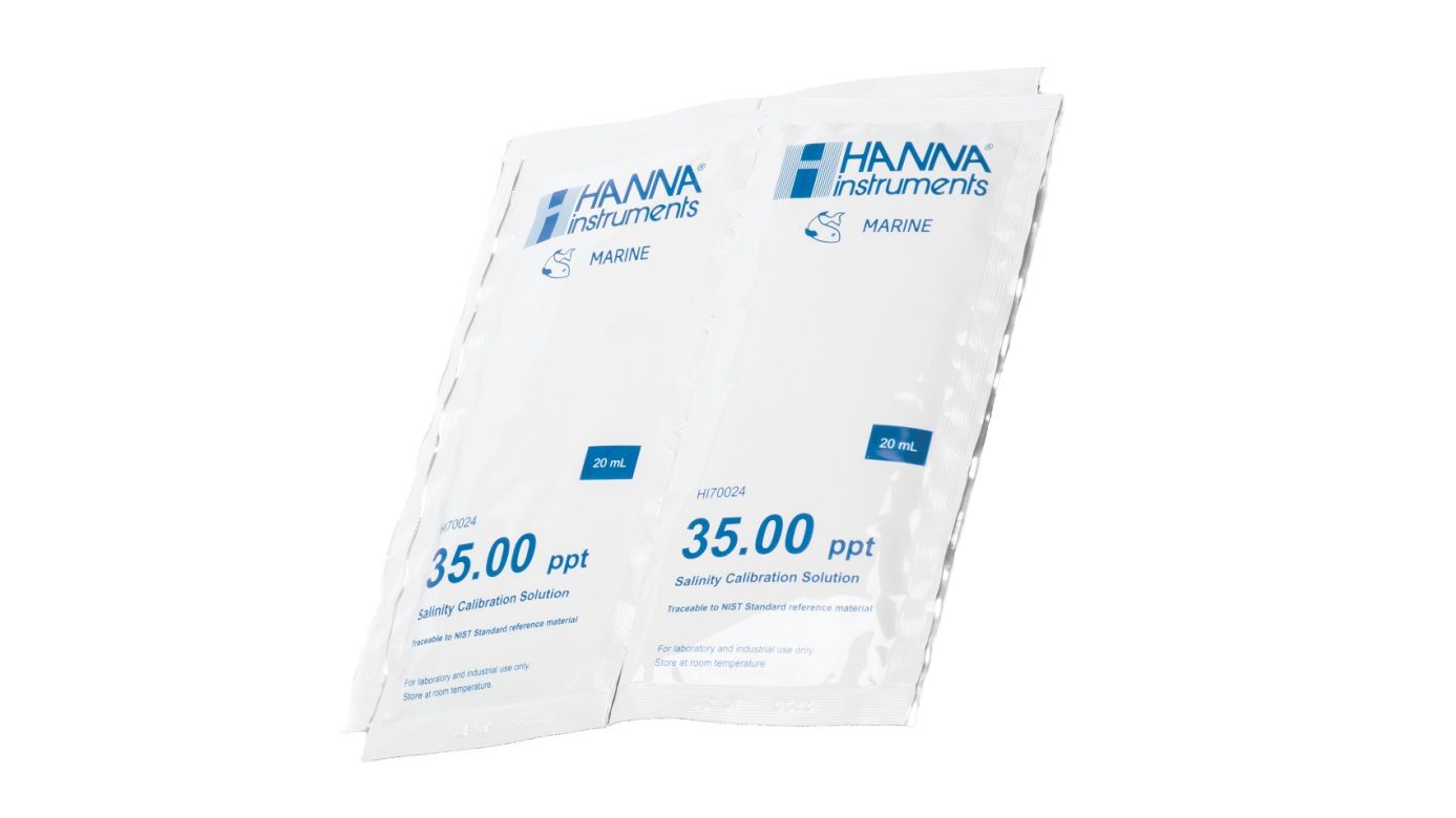 Hanna HI70024P Kalibrierlösung für Salinitätsmessgeräte 35,00ppt 25 x 20ml-Beutel