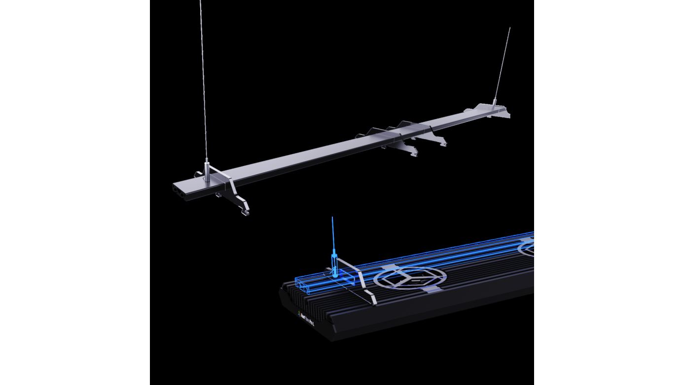 Reef Factory Reef flare Pro Profile SET 1,0 m (Profile, Wires set, Hanger) (white)