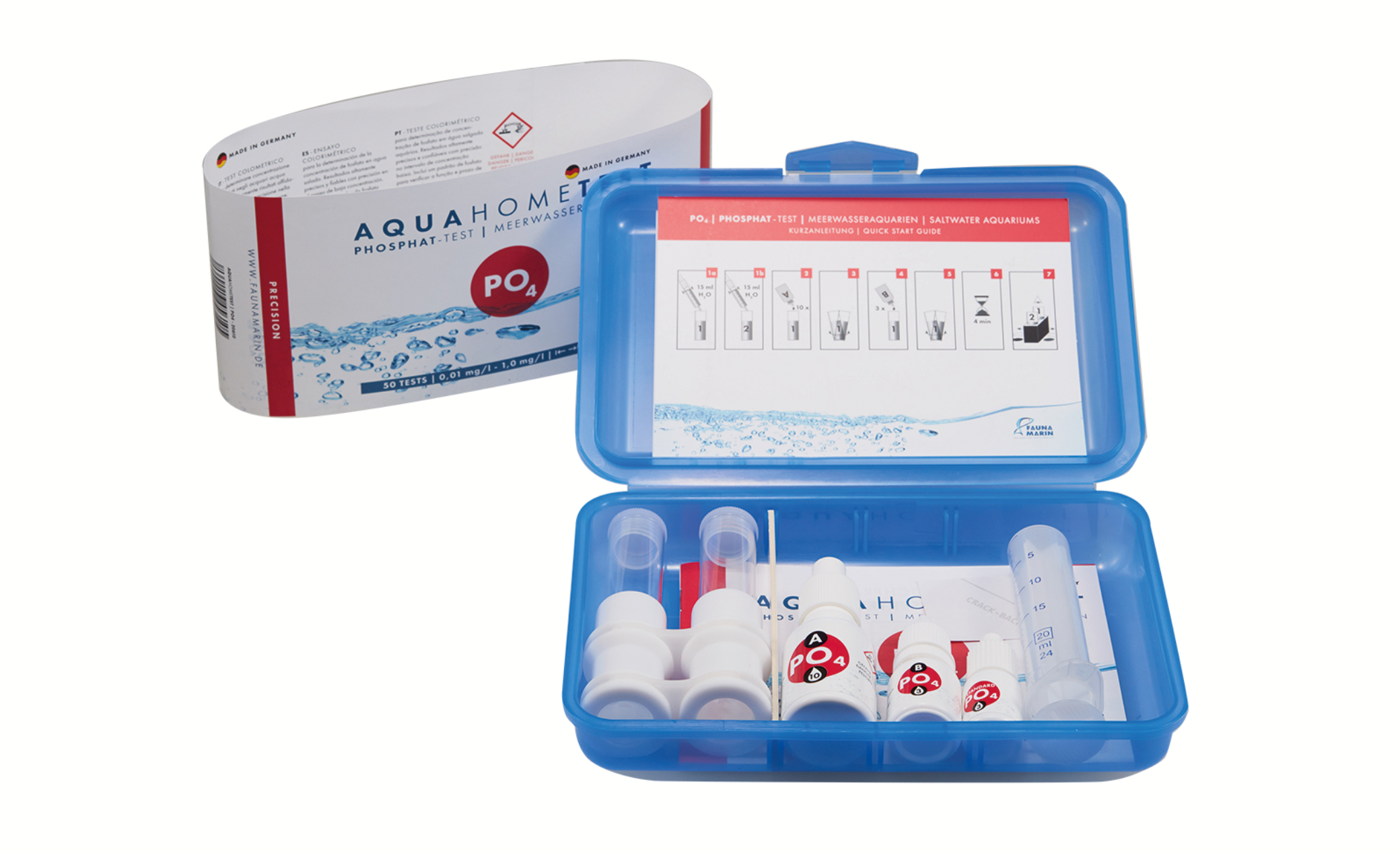 Fauna Marin AquaHomeTest PO4: Phosphat-Test für Meerwasseraquarien