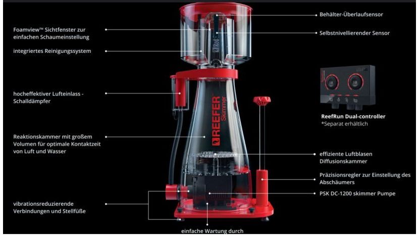 Red Sea Reefer Skimmer Abschäumer 300 mit DC Pump (Controller exklusiv) (R50504EUR)