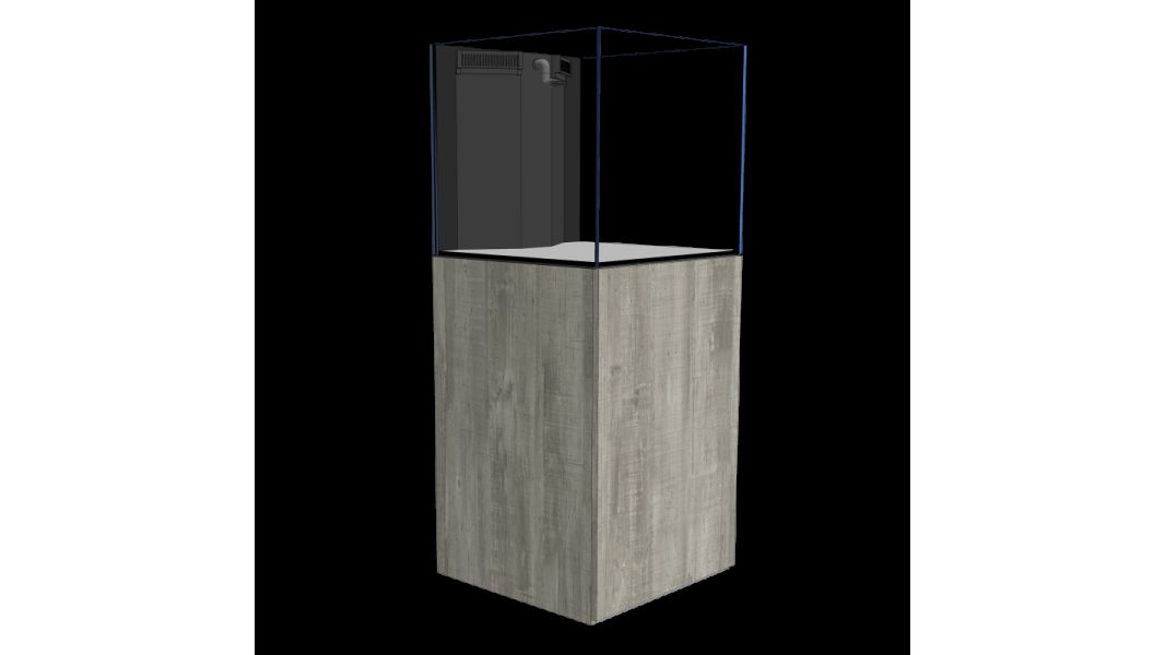 D-D AQUA-Pro Reef 600 Cube Carbon Oak 60x60x60cm Aquariumsystem mit Holzschrank