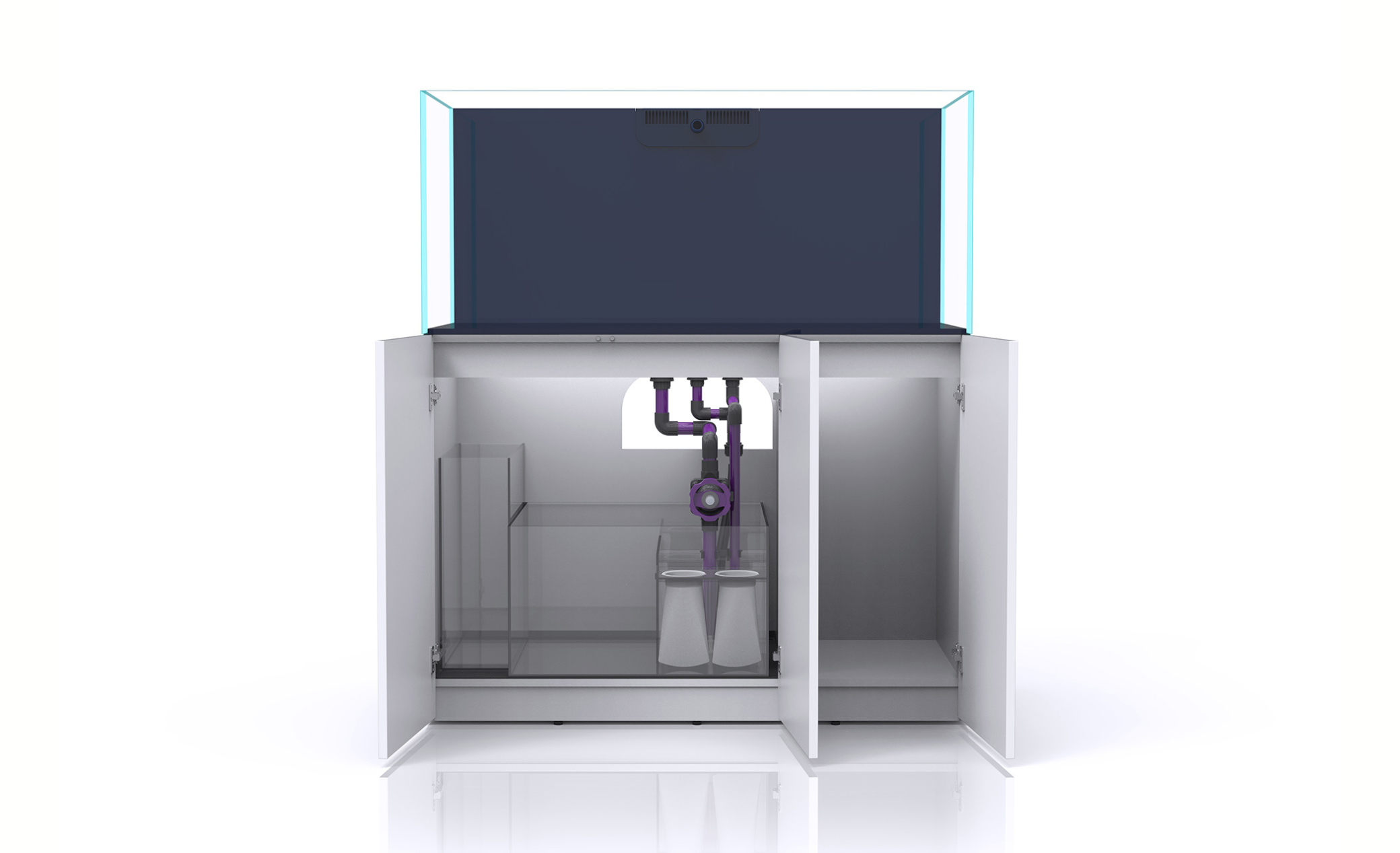 Nyos Opus G2 440 Slim-Line white (125x55x55cm) 378 Liter