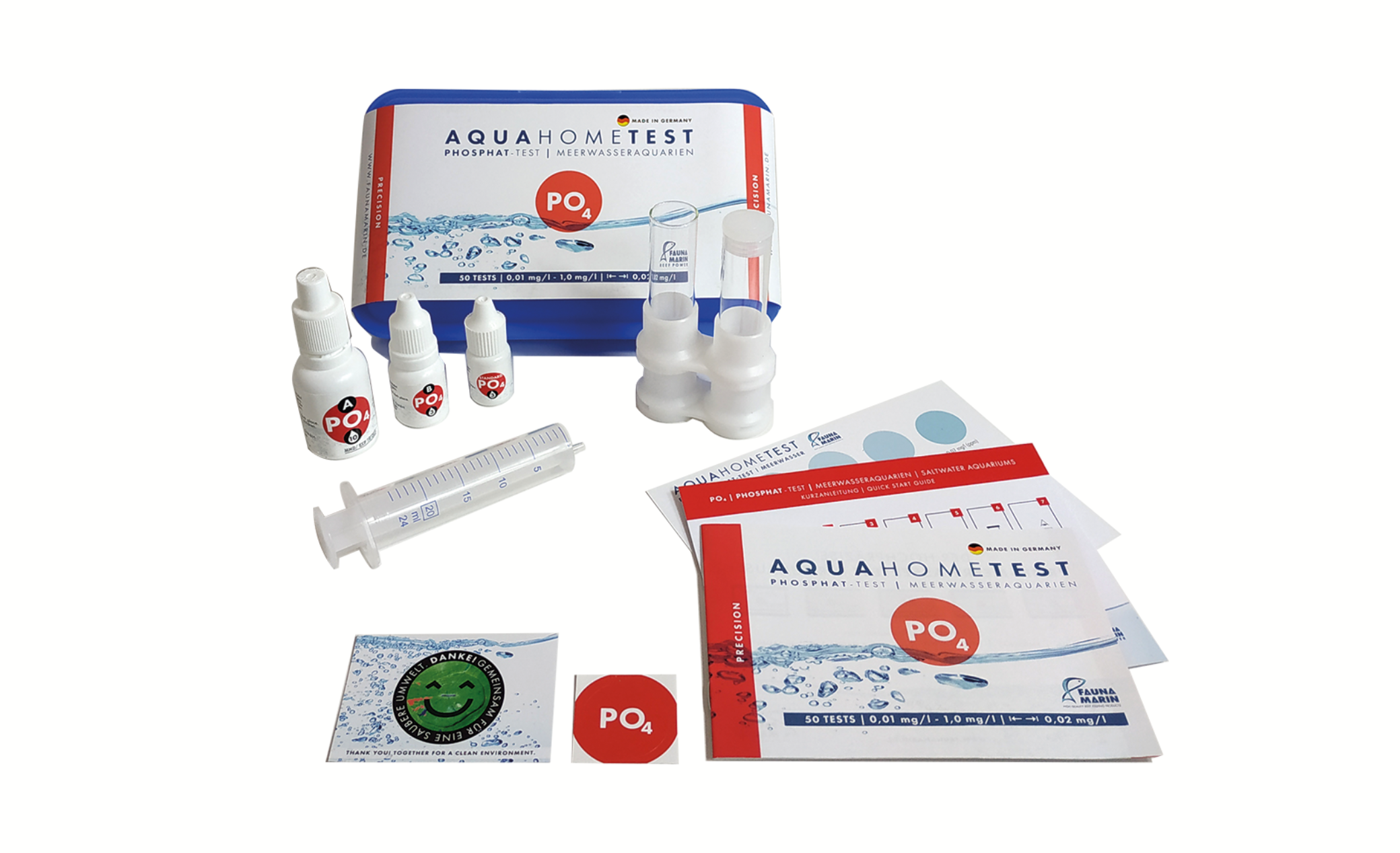 Fauna Marin AquaHomeTest PO4: Phosphat-Test für Meerwasseraquarien