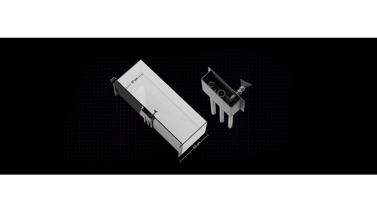 *NEU* Giesemann CHROMA 500 Marine 160x60x55cm CHROMA Dekor Holz - Jetblack matt