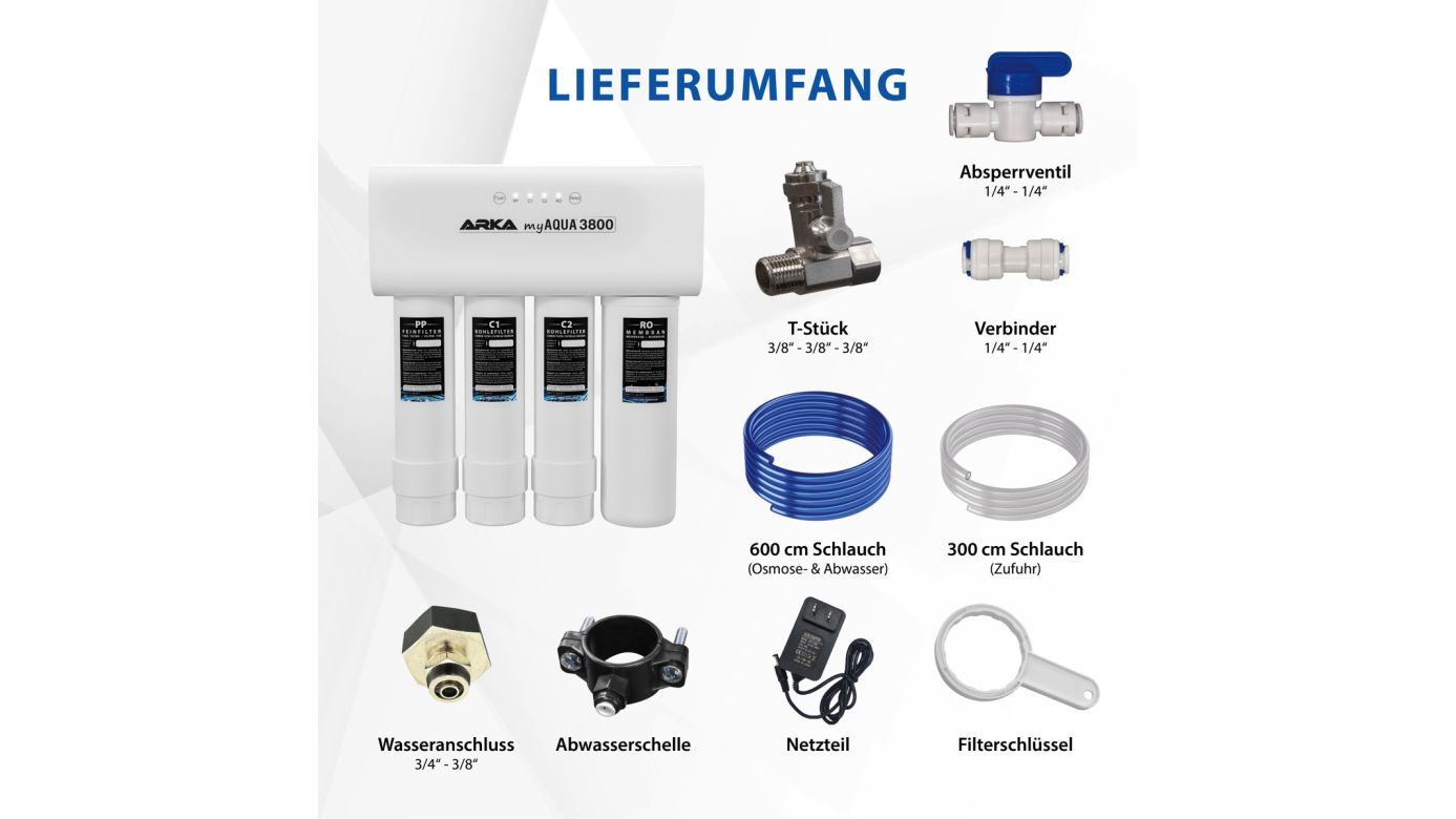 ARKA myAqua 3800 Umkehrosmoseanlage 3800 (L/Tag)